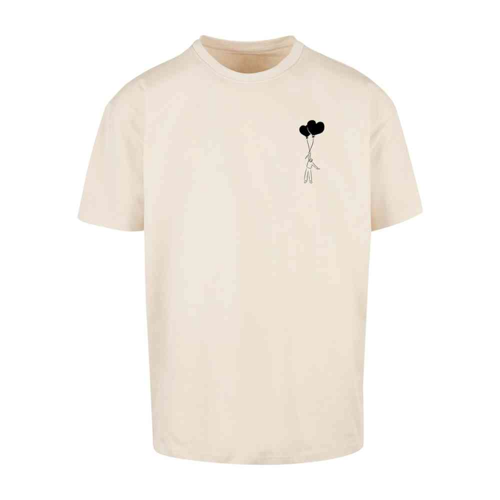 Merchcode - Love In The Air Heavy Oversize Mens T-shirt - Beige